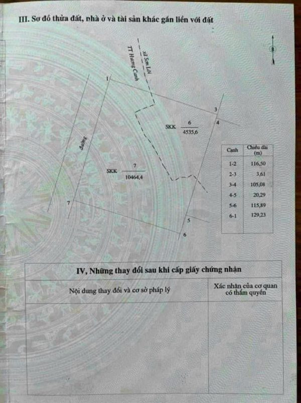 Giấy CNQSD đất lô 1,5 ha KCN Bình Xuyên 1 cần chuyển nhượng