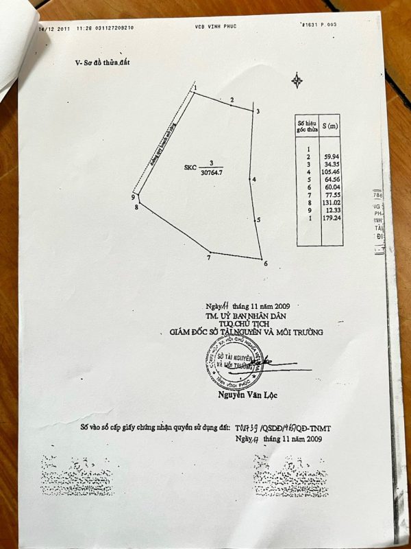 Bán 3 ha nhà máy gạch ở Tam Dương - Vĩnh Phúc (Giấy CNQSD đất 1)