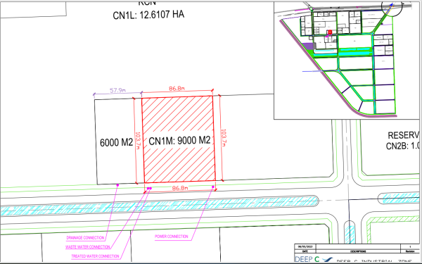 Sơ đồ 02 lô đất trong KCN Deep C Hải Phòng cần bán