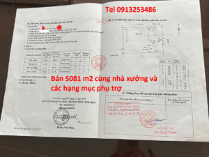 Bán nhà xưởng ở Tam Dương - Vĩnh Phúc cùng lô đất 5.082 m ở Tam Dương - Vĩnh Phúc (cũ) nay thuộc Tỉnh Phú Thọ