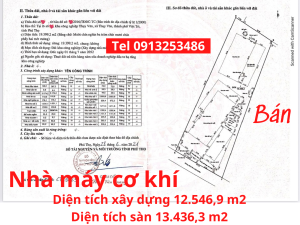 Bán đất nhà xưởng Thụy Vân - Việt Trì - Phú Thọ