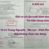 Bán 6850 m2 đất Trung Nguyên - Yên Lạc - Vĩnh Phúc (đất cơ sở sản xuất kinh doanh)