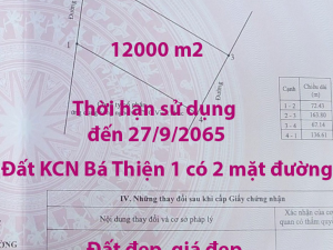 Bán 12000 m2 khu Bá Thiện 1 - Bình Xuyên - Vĩnh Phúc