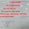 Bán 5761 m2 đất ở Kim Long - Tam Dương - Vĩnh Phúc