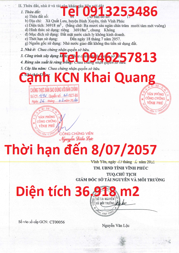 Cho thuê đất và nhà xưởng cạnh khu công nghiệp Khai Quang