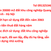 Bán 20000 m2 đất ở khu công nghiệp Quang Minh có thời hạn sử dụng đất đến năm 2063