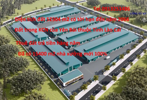 Bán nhà xưởng trong khu công nghiệp Minh Quân của Yên Bái thuộc tỉnh Lào Cai