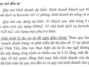 Bán dự án khách sạn 9 tầng có lô đất 2200 m2 ở cạnh đường Nguyễn Tất Thành - Phường Vĩnh Yên - Tỉnh Phú Thọ