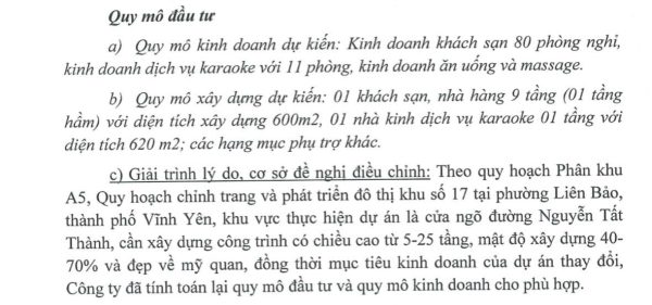 Bán dự án khách sạn 9 tầng có lô đất 2200 m2 ở cạnh đường Nguyễn Tất Thành - Phường Vĩnh Yên - Tỉnh Phú Thọ
