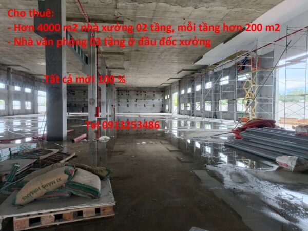 Cho thuê hơn 4000 m2 nhà xưởng ở Tam Dương - Vĩnh Phúc và nay thuộc Tỉnh Phú Thọ mới 100%