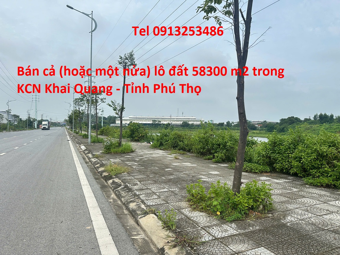 Lô đất 58300 m2 trong khu công nghiệp Khai Quang cần bán ở cạnh đường lớn kết nối từ KCN Khai Quang ra Quốc lộ 2A
