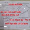 Cho thuê 17788 m2 nhà xưởng và phụ trợ mới 100% cảu dự án may mặc ở Thanh Ba - Tỉnh Phú Thọ