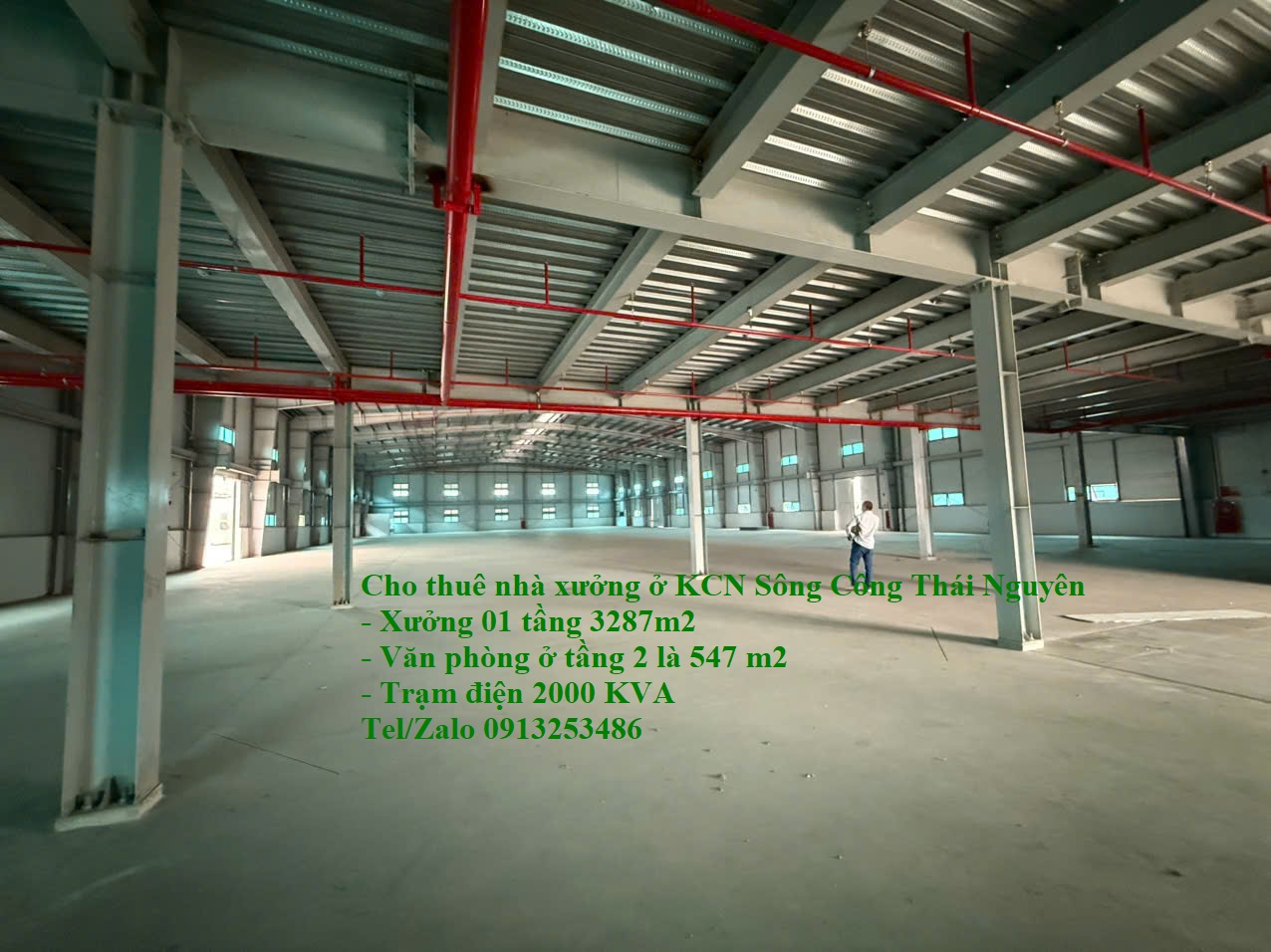 Cho thuê nhà xưởng 01 tầng khu công nghiệp Sông Công - THái Nguyên