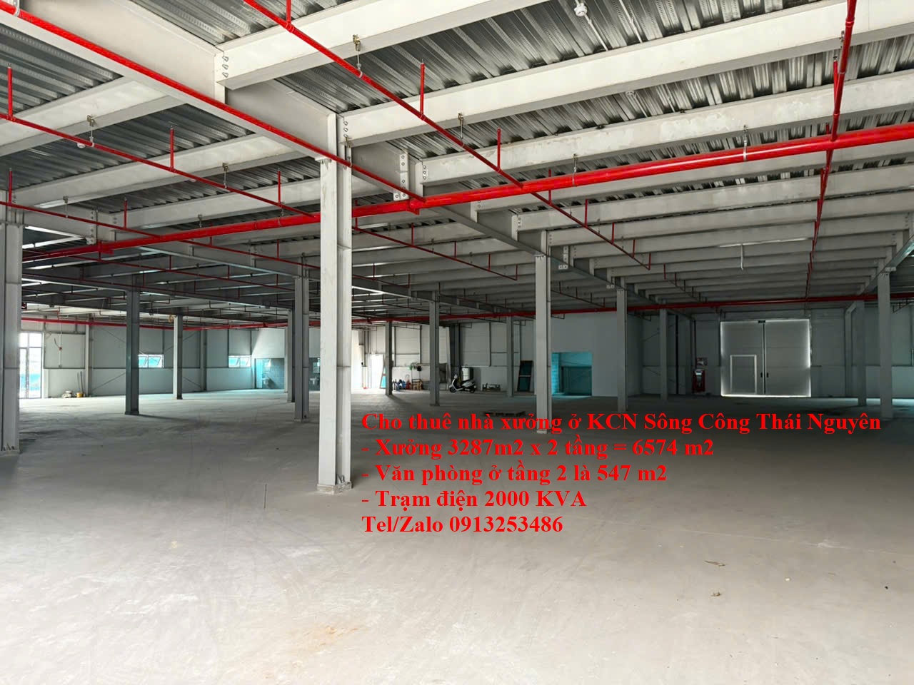 Cho thuê nhà xưởng 02 tầng trong khu công nghiệp Sông Công Thái Nguyên