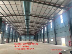 Cho thuê 2100 m2 kho xưởng nhà xưởng ở Cụm công nghiệp Đồng Sóc - Vĩnh Tường - Vĩnh Phúc - Tỉnh Phú Thọ