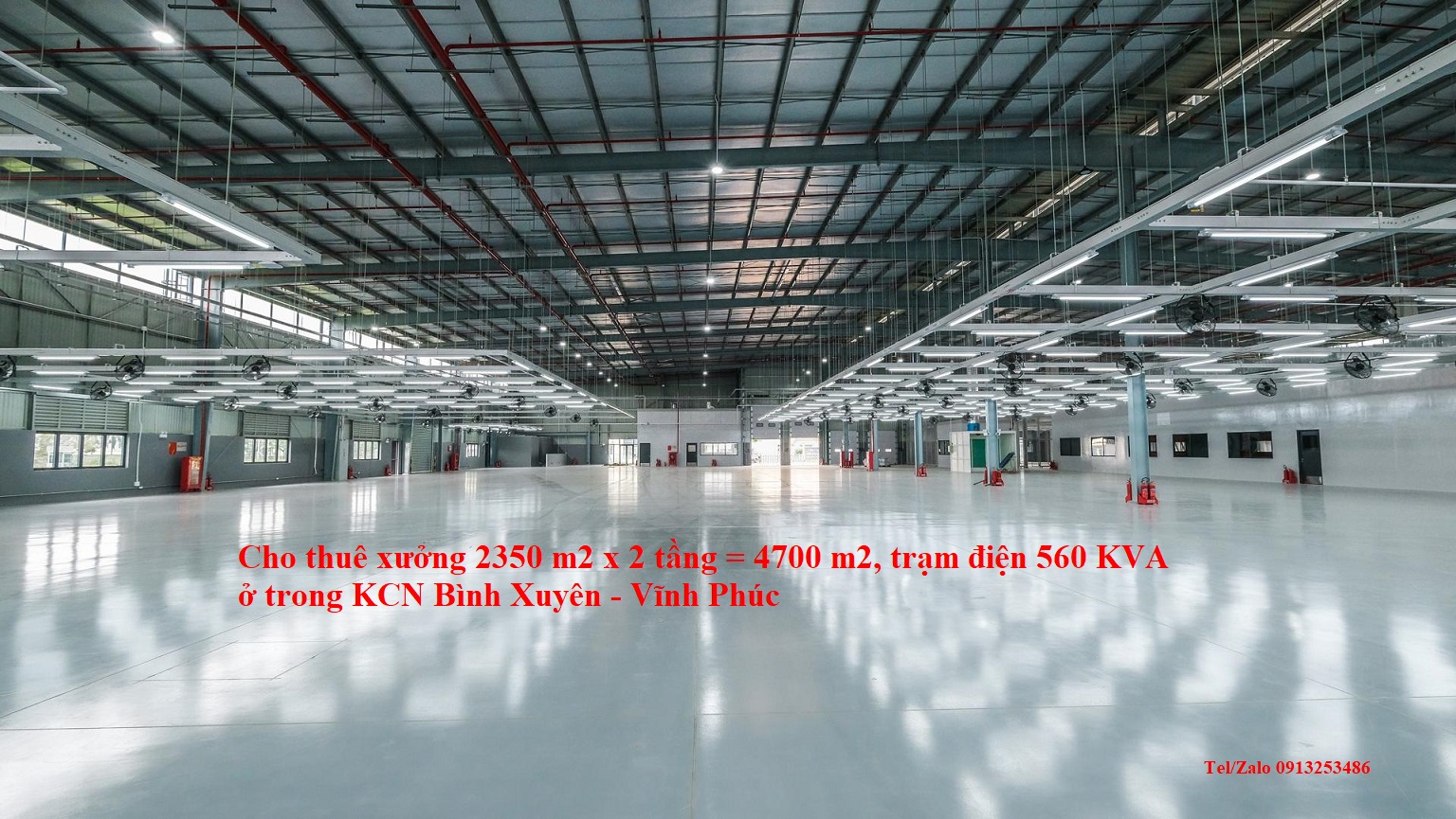 Trong KCN có cho thuê 4700m² kho xưởng nhà xưởng trong khu công nghiệp Bình Xuyên - Vĩnh Phúc - Tỉnh Phú Thọ