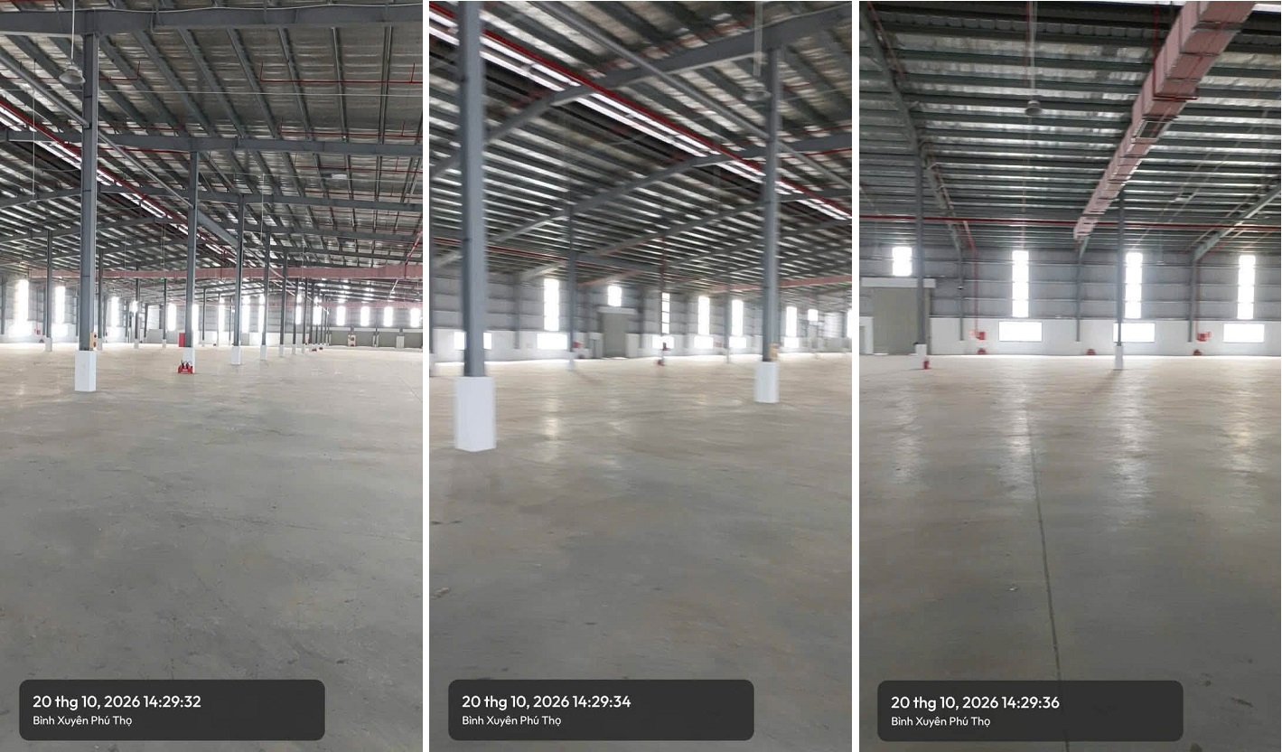 Cho thuê 7300 m2 nhà xưởng trong KCN Bá Thiện - Huyện BÌnh Xuyên - Tỉnh Vĩnh Phúc cũ nay thuộc Tỉnh Phú Thọ